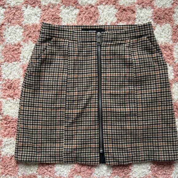 Wool Plaid Skirt - Picture 1 of 5